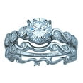 thumbnail image 1 of 925 Sterling Silver Fashion Promise Rings for Her Wedding Ring Set Make Great Valentines Gift for Women, 1 of 6