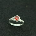 thumbnail image 1 of 925 Sterling Silver Fashion Ring Spiral Shape Charm Red Crystal Inlay Gift #187, 1 of 3
