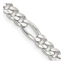 925 Sterling Silver Figaro Chain Styles Necklace 4.5 mm 16 inch