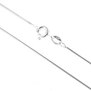 FIFI ROSE 925 Sterling Silver Fine 1mm Round Snake Chain Necklace From Italy 16"-30"
