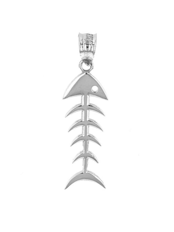 925 Sterling Silver Fish Bone Skeleton (Pendant)
