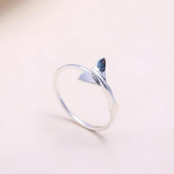 925 Sterling Silver Fish Tail Ring | Handmade Minimalist Jewelry | Ocean-Inspired Ring for Women | Elegant Silver Band | Unique Gift for Her