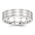 thumbnail image 1 of 925 Sterling Silver Flat Band Engravable 6mm Brushed Fancy Band Ring Size 9.5 Jewelry Gifts for Women, 1 of 6
