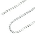 thumbnail image 1 of 925 Sterling Silver, Flat Mariner Chain 4.5mm Necklace - Hypoallergenic and Tarnish Resistant - By Oliver & Navy, 1 of 5