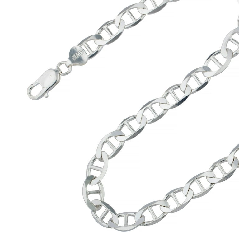 925 Sterling Silver Flat Mariner Link Anchor Chain 3mm