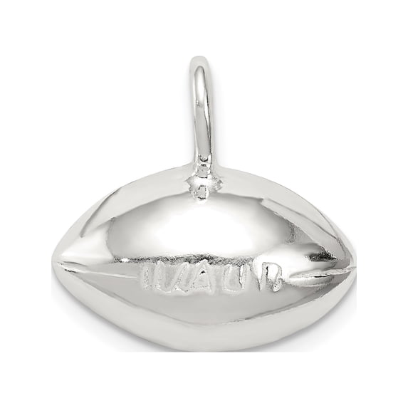 925 Sterling Silver Football (17x13mm) Pendant / Charm