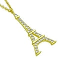 thumbnail image 1 of 925 Sterling Silver French France Eiffel Tower CZ Pendant Necklace, 1 of 5