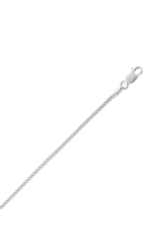 925 Sterling Silver French Wheat Chain 1.5mm Necklace Lobster Clasp Closure 30 Inch Chain Necklace for Women and Men