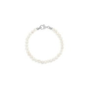 IN SEASON JEWELRY 925 Sterling Silver Freshwater Cultured Pearl Bracelet For Baby Girls 4.5"