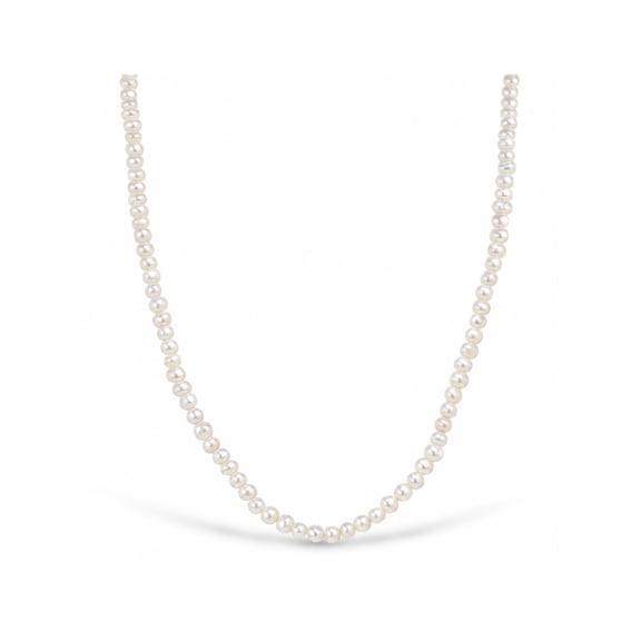 925 Sterling Silver Freshwater Cultured Pearl Necklace For Little Girls 16"