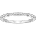 thumbnail image 1 of 925 Sterling Silver Full Eternity 2MM White Zircon Wedding Band Ring for Women, 1 of 5