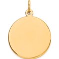 thumbnail image 1 of 925 Sterling Silver / GP Engraveable Round Polished Disc (19x25mm) Pendant / Charm, 1 of 2