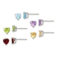 thumbnail image 1 of 925 Sterling Silver Gemstone Post Earrings Set, 1 of 2