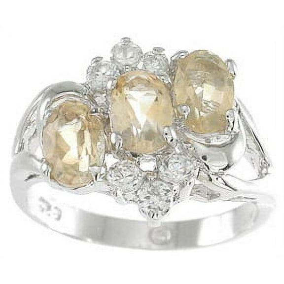 925 Sterling Silver Genuine Citrine Rings for Women Make Great Valentines Gift for Women