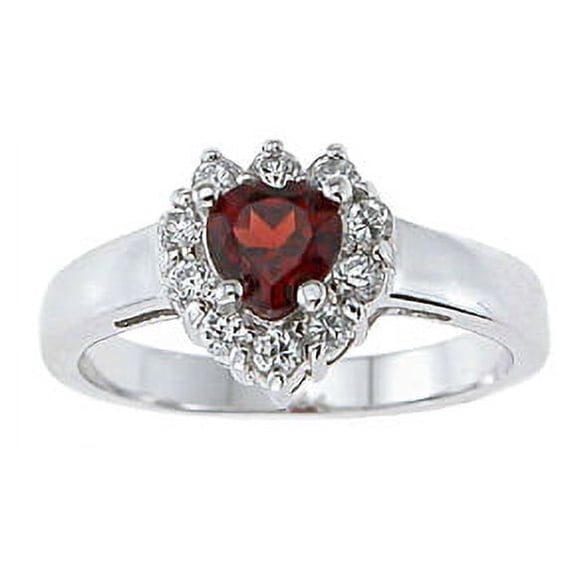 925 Sterling Silver Genuine Garnet Engagement Rings for Women Make Great Valentines Gift for Women