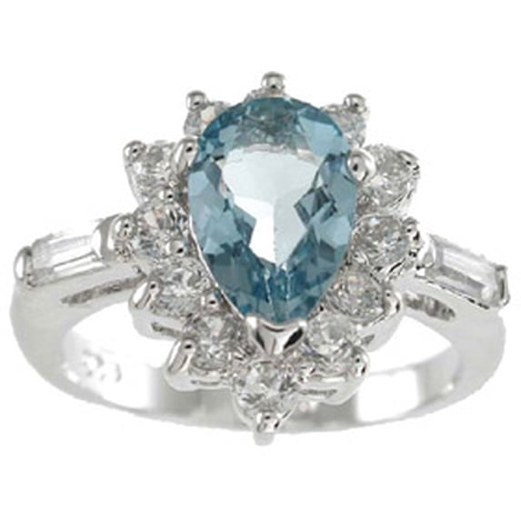 925 Sterling Silver Genuine Topaz Engagement Rings for Women Make Great Gifts for Girlfriend