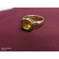 thumbnail image 1 of 925 Sterling Silver Gold Plated Natural Certified Yellow Sapphire/Pukhraj 5 Carat Astrology Ring For Men & Women, 1 of 5
