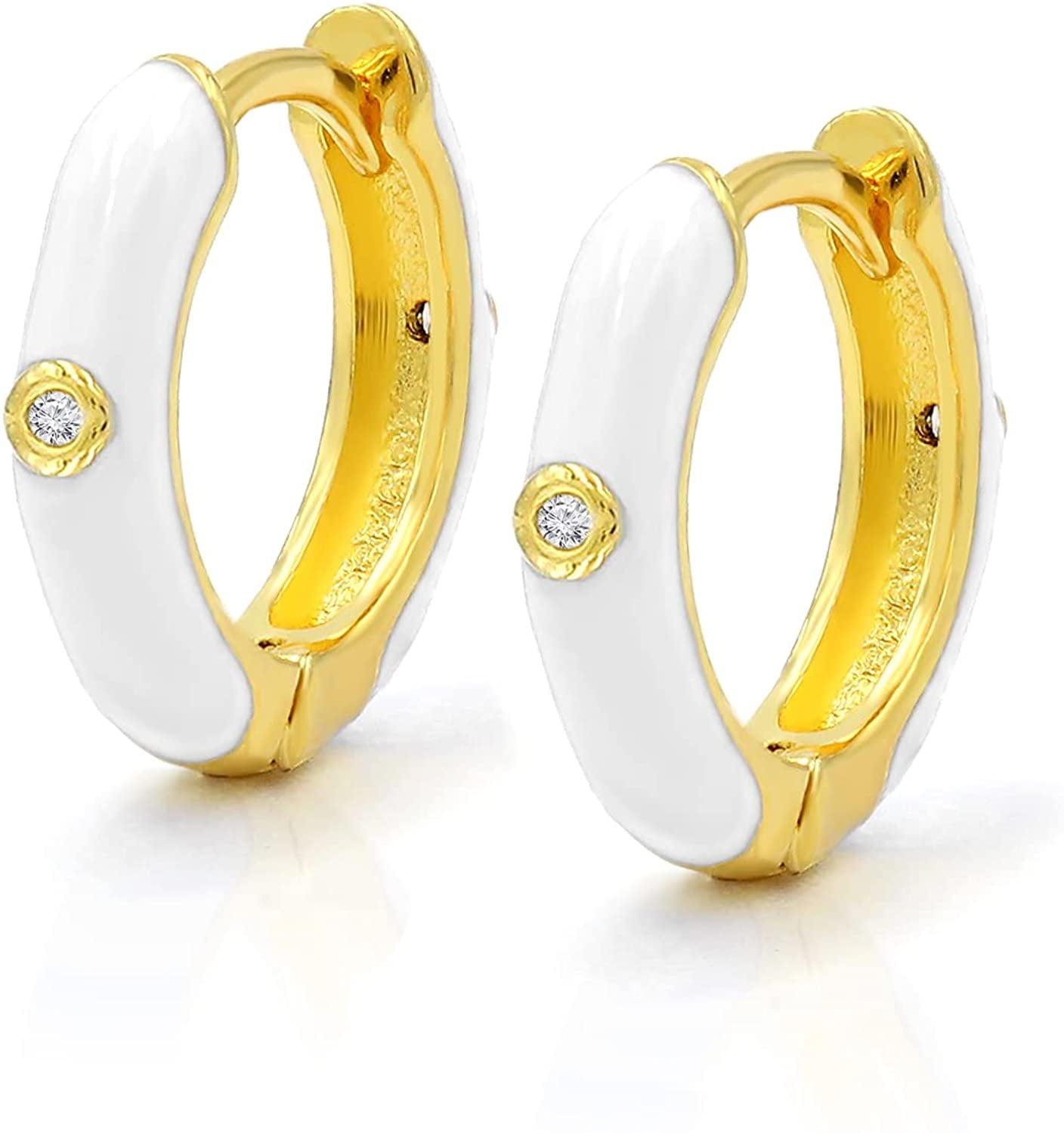 White gold cheap minimalist earrings