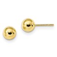 thumbnail image 1 of 925 Sterling Silver Gold-Tone Polished 7mm Ball Post Earrings; for Adults and Teens; for Women and Men, 1 of 1
