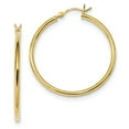 thumbnail image 1 of 925 Sterling Silver Gold-Tone Polished Hoop Earrings, 1 of 3