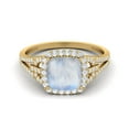 thumbnail image 1 of 925 Sterling Silver Gold Vermeil 3.82 Cts Cushion Shape Moonstone Solitaire with Accent Women Valentines Day Gifts Ring, 1 of 3