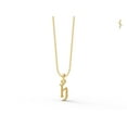 thumbnail image 1 of 925 Sterling Silver Gold Vermeil Cursive Letter H Initial Chain Alphabet Women Valentines Day Gifts Necklace, 1 of 4
