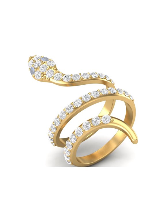 925 Sterling Silver Gold Vermeil Snake Women Wrap Rainbow Cobra Snake Graduation Gift Rings