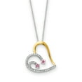 thumbnail image 1 of 925 Sterling Silver & Gold-plated CZ Forever By Your Side 18in Necklace; 18 inch; for Adults and Teens; for Women and Men, 1 of 4