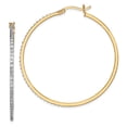 thumbnail image 1 of 925 Sterling Silver & Gold-plated Diamond Mystique Round Hoop Earrings; for Adults and Teens; for Women and Men, 1 of 1
