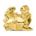 thumbnail image 1 of 925 Sterling Silver Gold-plated Reflections Crab Bead; for Adults and Teens; for Women and Men, 1 of 3