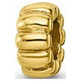 thumbnail image 1 of 925 Sterling Silver Gold-plated Reflections Scalloped Spacer Bead; for Adults and Teens; for Women and Men, 1 of 1
