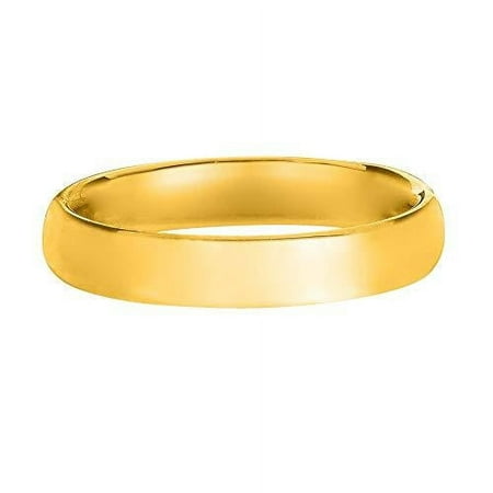 925 Sterling Silver Gold tone Comfort Fit Wedding Band for Adult Men and Adult Women, width 3mm Ring Size 8