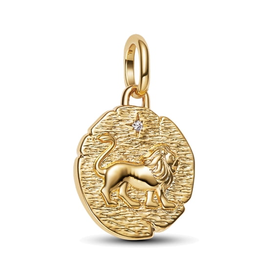 925 Sterling Silver Golden Fierce Lion Dangle Charm for Bracelet Charms Bangle Pendant Jewelry