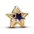 thumbnail image 1 of 925 Sterling Silver Golden Openwork Star Charm for Bracelet Charms Necklace Pendants Jewelry, 1 of 2