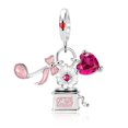 thumbnail image 1 of 925 Sterling Silver Gramophone Dangle Charm For Bracelets & Bangle Pendant Jewelry, 1 of 4