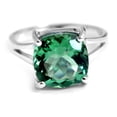 thumbnail image 1 of 925 Sterling Silver Green Emerald Gemstone Engagement Gift Ring, 1 of 5