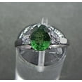 thumbnail image 1 of 925 Sterling Silver Green Tsavorite Garnet Ring Woman Engagement Ring Birthstone Gift Ring, 1 of 3