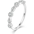 thumbnail image 2 of 925 Sterling Silver Full Bling Cubic Zirconia Wedding Band Ring – Men's & Women's Sizes 2 of 5