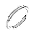 thumbnail image 1 of 925 Sterling Silver Half Round Edge 2.5mm Comfort-fit Comfort-Fit Edge Band Size 5 Ring for Women and Men, 1 of 2