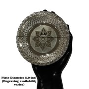 925 Sterling Silver Hallmarked Designer SMALL Puja Plate - Style#04 Plate Diameter 5.0" Plate Dia=5.0 inch