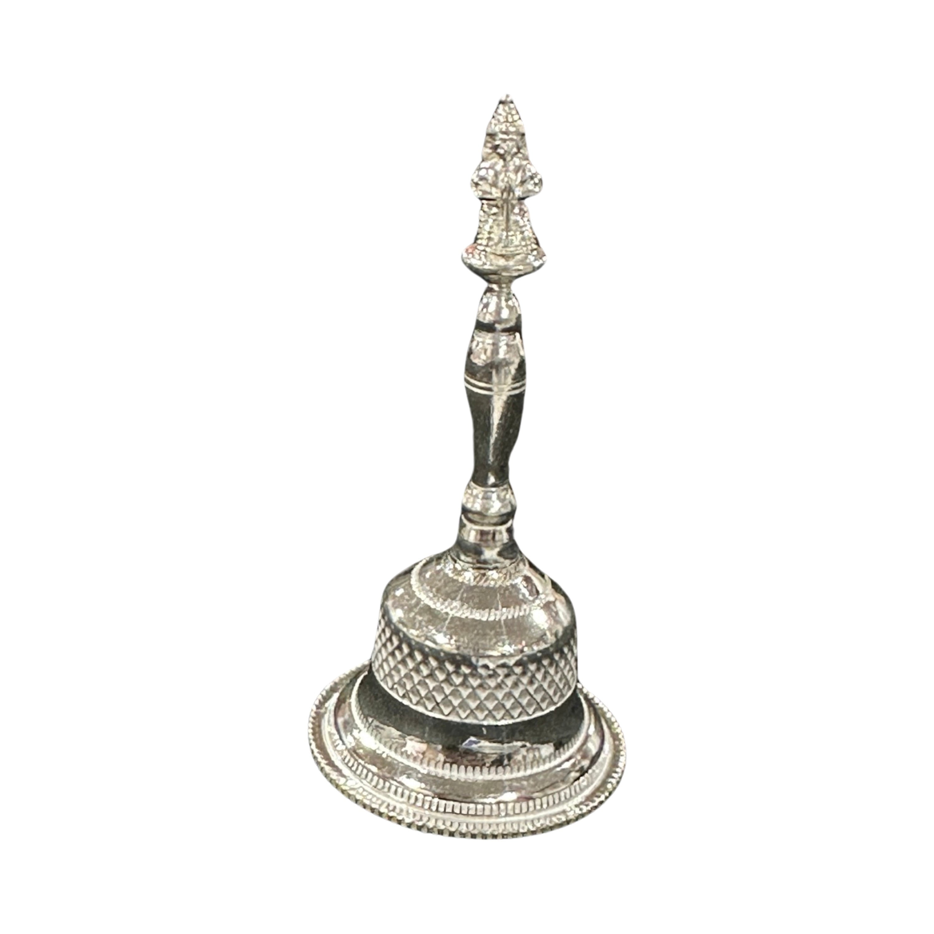 925 Sterling Silver Hallmarked Hanuman Handle Puja Bell Hanuman Puja