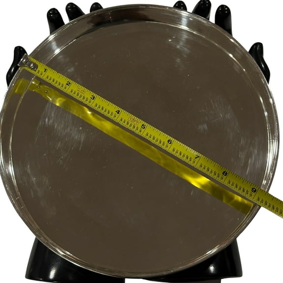 925 Sterling Silver Hallmarked Heavy Sapad / Dinner Thali with Stand - Style#05 Plate Diameter & Weight: 9.0 Inch Plate - 360 grams