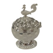 925 Sterling Silver Hallmarked Kumkum Box / Sindoor daan - Style #06