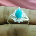 thumbnail image 1 of 925 Sterling Silver Handmade Designer Ring Unique Natural Turquoise Gemstone Jewelry, 1 of 4