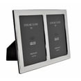thumbnail image 1 of 925 Sterling Silver Handmade Glossy Modern Double Picture Frame 4x6, 1 of 2