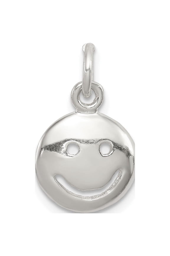 Sterling Silver Happy Face Charm Solid Polished Open Inspired Glamorous Fashionable Ideal for collectors and jewelry lovers