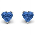 thumbnail image 1 of A&M 925 Sterling Silver 6mm Heart Birthstone Stud Earrings, Push Back, Adult Unisex, 1 of 4