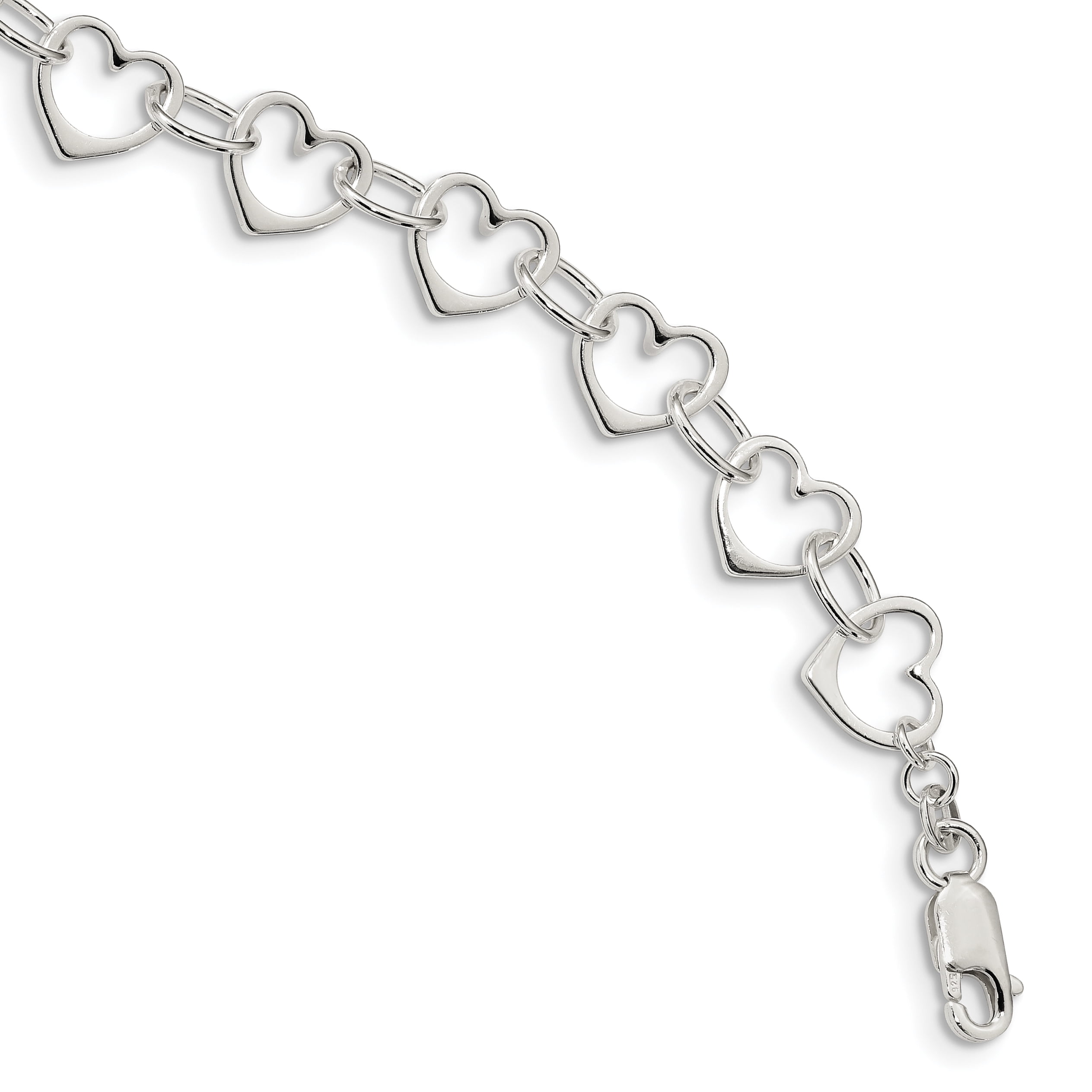 925 Sterling Silver Solid Italian Handmade Wheat Link Bracelet 6mm - Walmart .com