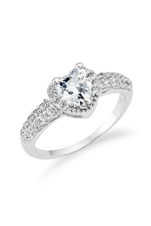 925 Sterling Silver Heart Love Couples Ring