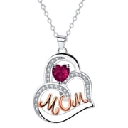 925 Sterling Silver Heart Necklace I Love You Mom Necklace I Love You Mama Mother Gifts Birthday Gifts for Mama, Gifts for Her, Mothers Gifts